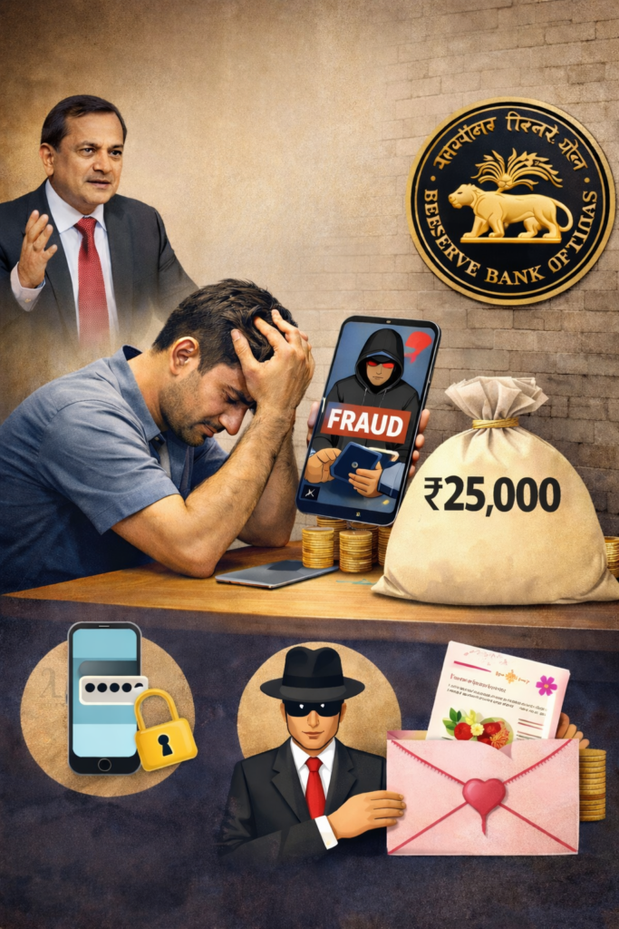 साइबर फ्रॉड के शिकार ग्राहकों को बड़ी राहत: RBI दिलाएगा ₹25,000 तक का मुआवजा