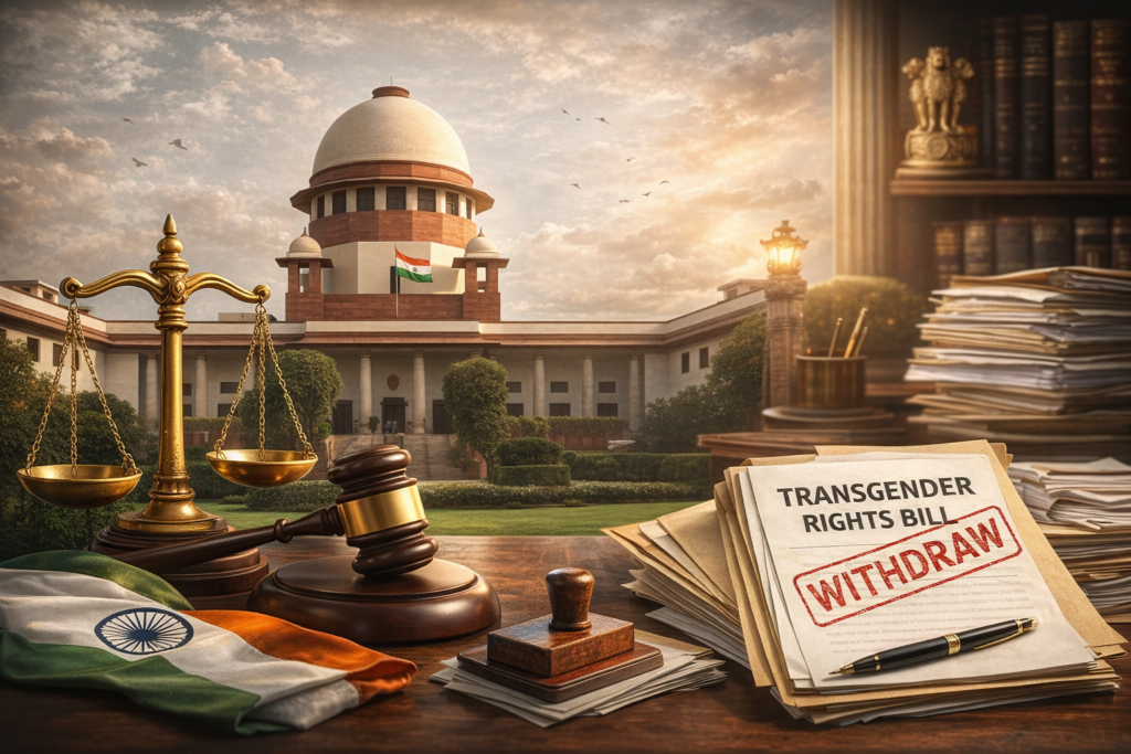 सुप्रीम कोर्ट द्वारा नियुक्त पैनल का सरकार को निर्देश: ट्रांसजेंडर बिल वापस लें