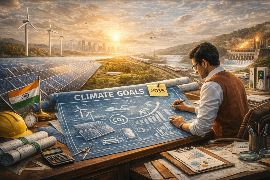 भारत के नए जलवायु लक्ष्य—सीमित लेकिन दूरगामी, 2035 तक के लिए ‘ब्लूप्रिंट’ तैयार