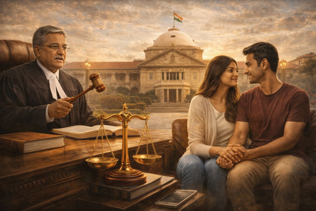 ‘शादीशुदा पुरुष का लिव-इन में रहना अपराध नहीं’—इलाहाबाद हाईकोर्ट का बड़ा फैसला, व्यक्तिगत स्वतंत्रता और नैतिकता पर अहम टिप्पणी