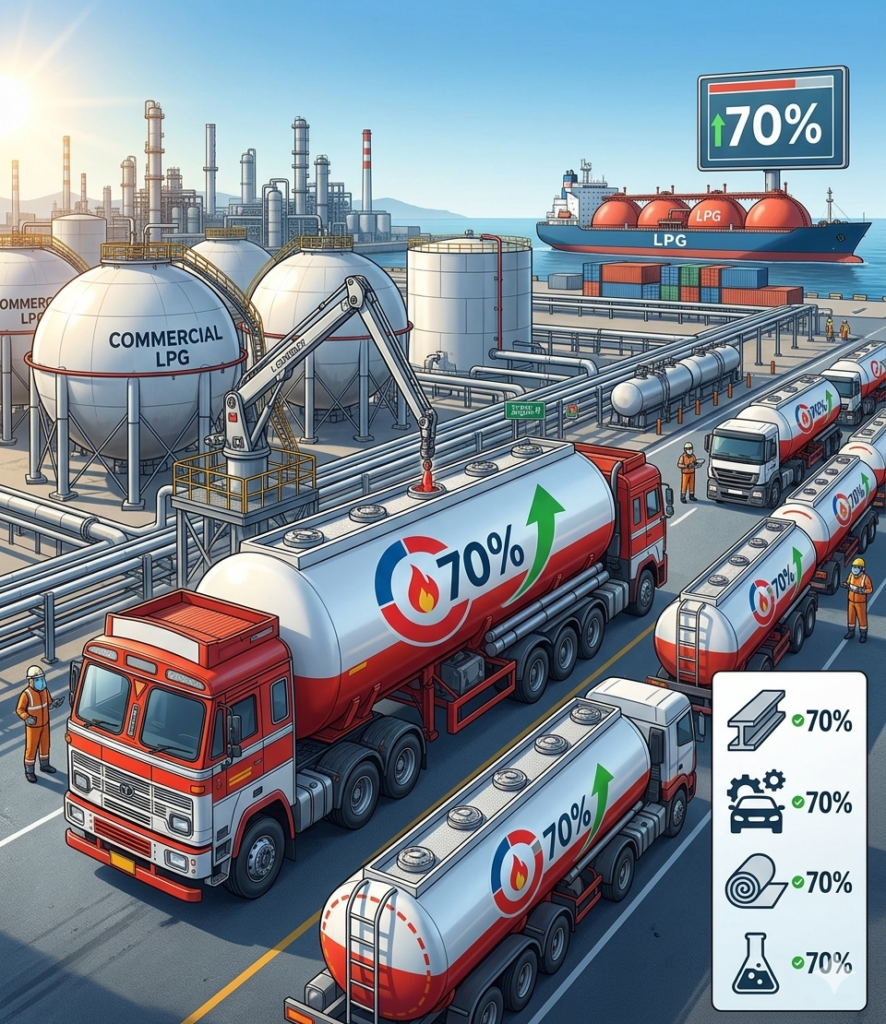 इंडस्ट्री को बड़ी राहत: कमर्शियल LPG की आपूर्ति बढ़ाकर 70% की गई