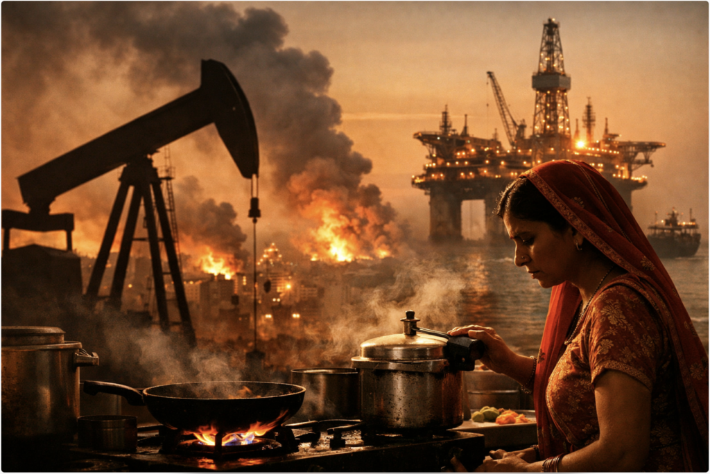 पश्चिम एशिया में महायुद्ध के बीच भारत की अग्निपरीक्षा: 0 के करीब कच्चा तेल और घरेलू रसोई पर मंडराता संकट