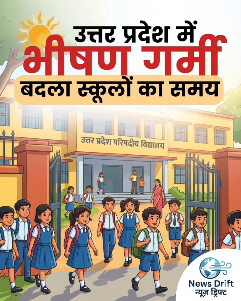 यूपी में बढ़ती गर्मी का असर: स्कूलों का समय बदला, लू से बचाव की अपील